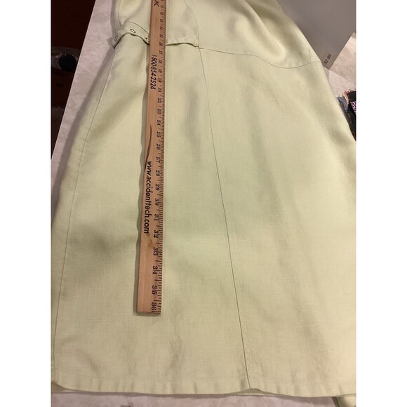 J JILL Shift Dress Womens 22W Knee Sleeveless Linen Pullover Green Yellow - Picture 10 of 10
